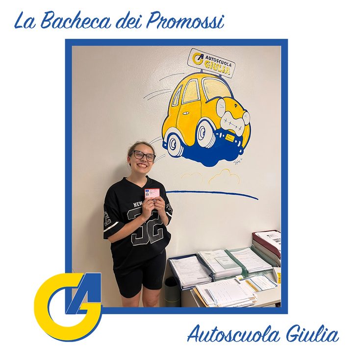 Allievo di Autoscuola Giulia promosso all'esame di guida